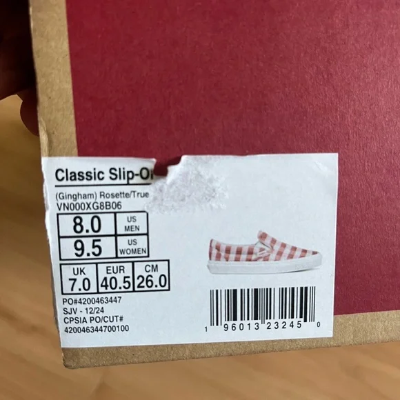 Vans Classic Slip-on VNO00XG8B06
(Gingham) Rosette/True White Women
9.5 US - Picture 11 of 11